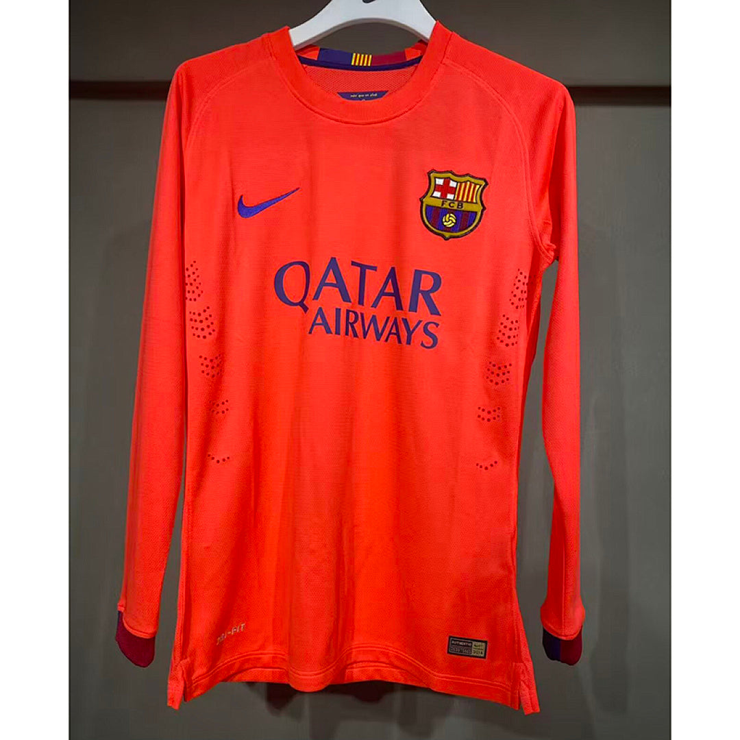Retro Barcelona 2014/15 Away Long Sleeve player version Jersey