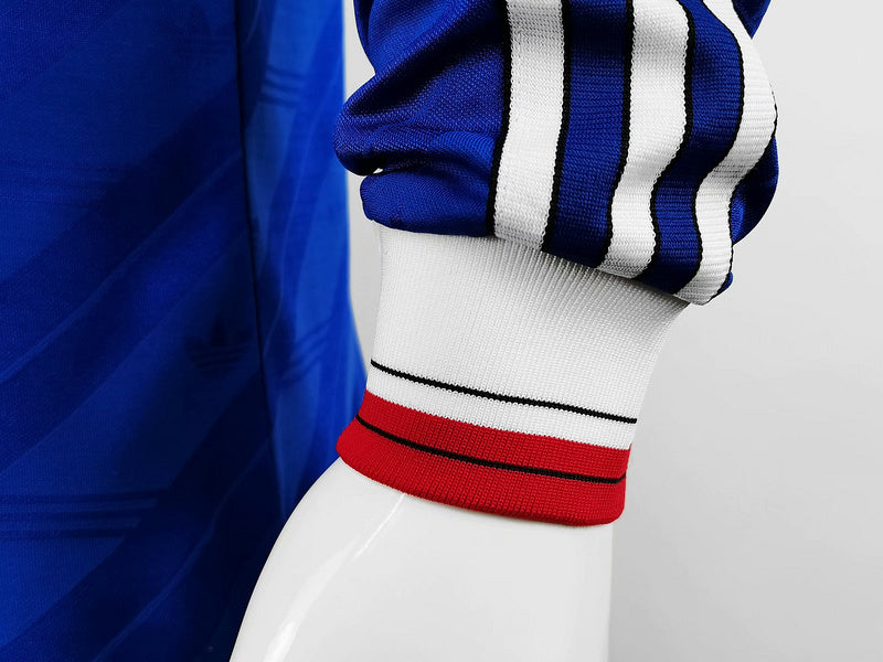 86-88 Manchester United away blue long sleeve