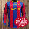 10-11 Barcelona home retro long sleeve jersey