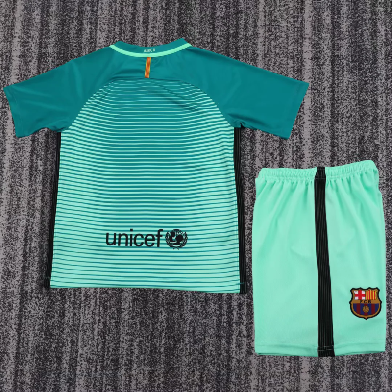 Retro Barcelona 2016-17 Third Away kid kit soccer jerseys