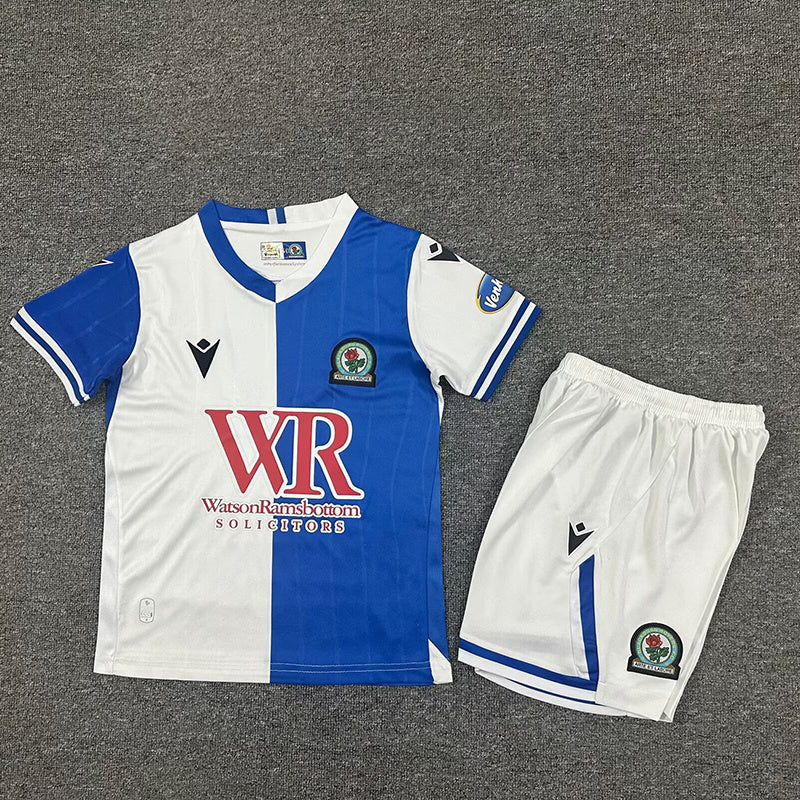 25-26 Blackburn Rovers Home Kids Kit