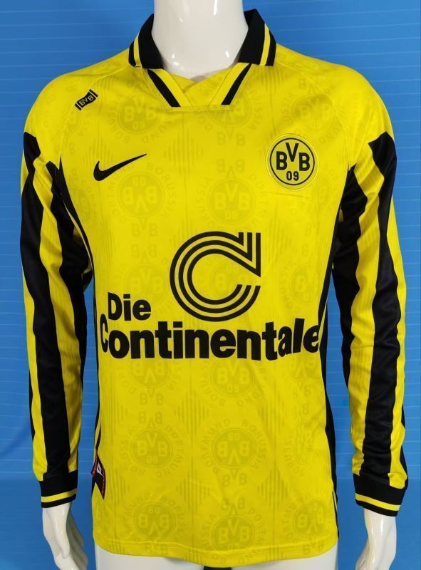 Retro Dortmund 1996-97 home Long Sleeve soccer jerseys