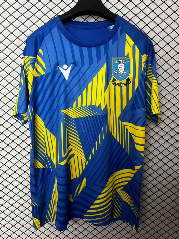 Sheffield Wednesday F.C. 2025/26 blue yellow Pre-Match jersey