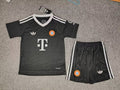 24-25 Bayern black goalkeeper kid kit