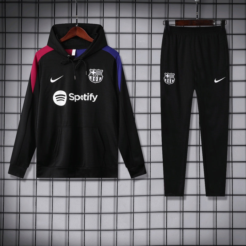 24-25 Barcelona black hoodie suit