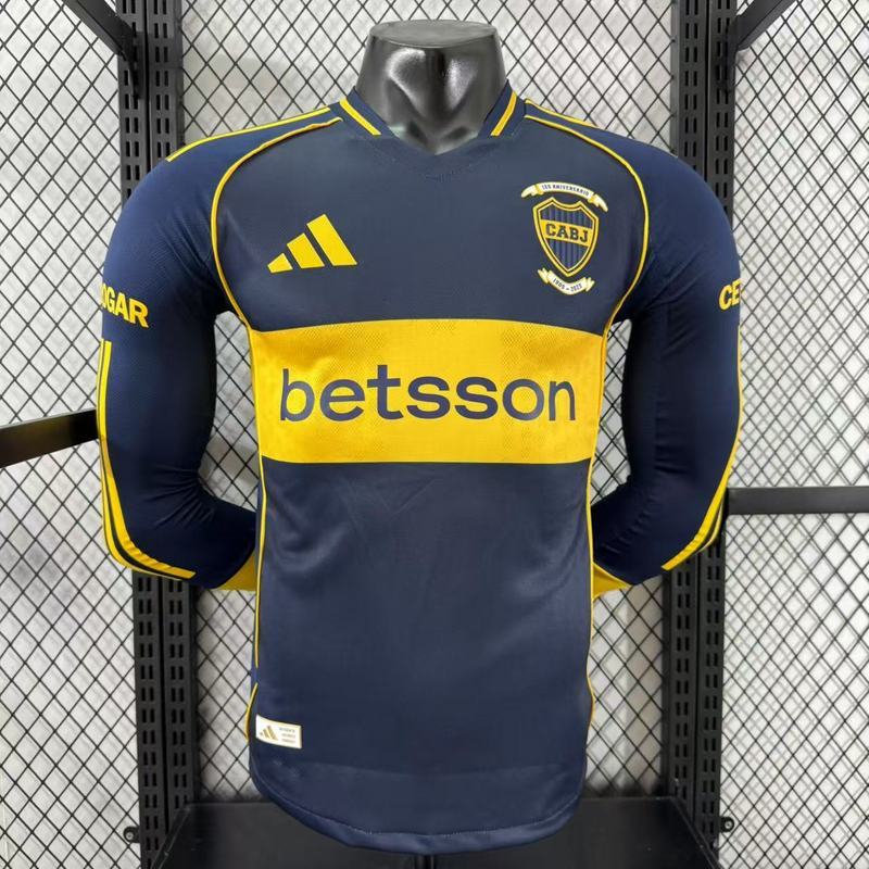 25-26 Boca home long sleeve player version jersey