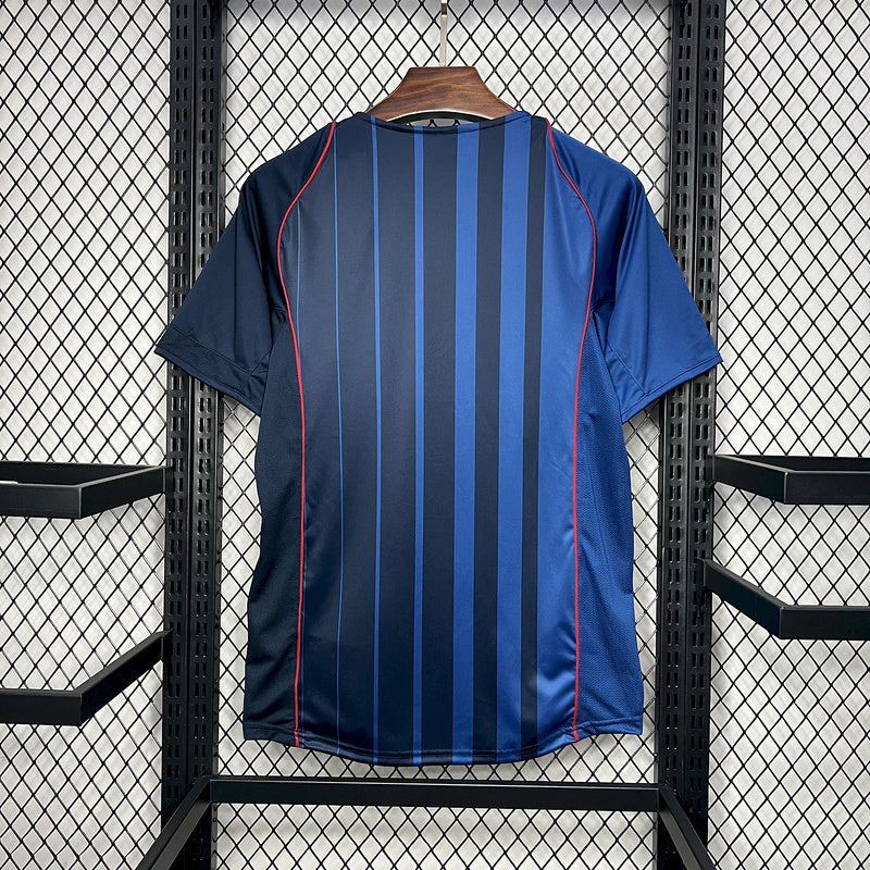 04-05 Barcelona away blue retro jersey