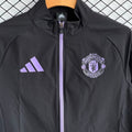 Manchester united 2025/26 Black And Purple Windbreaker Suit Size S-2XL