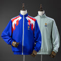 French Reversible Jacket Windbreaker - Blue &amp; Mint Green S-XXL