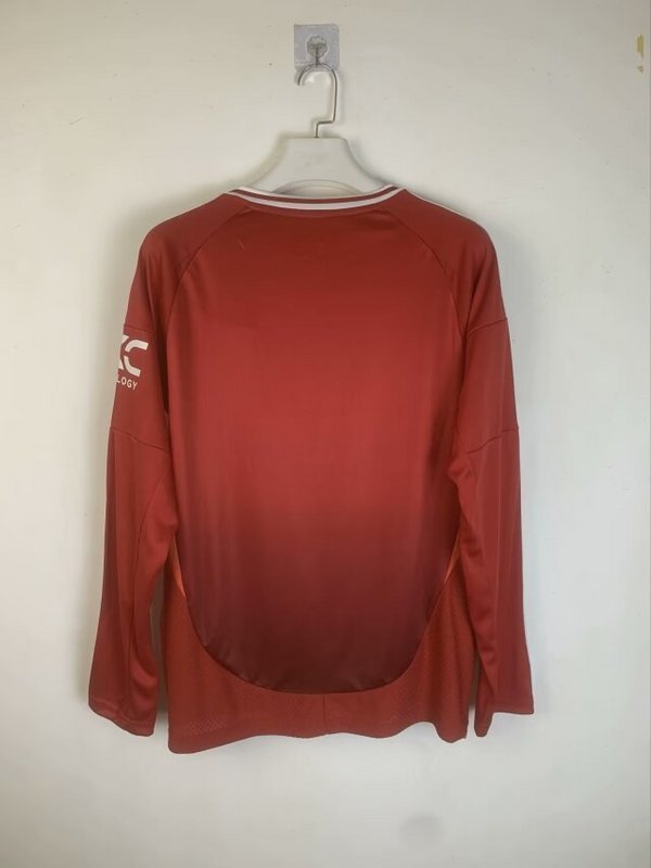 24-25 Manchester United home long sleeve soccer jersey