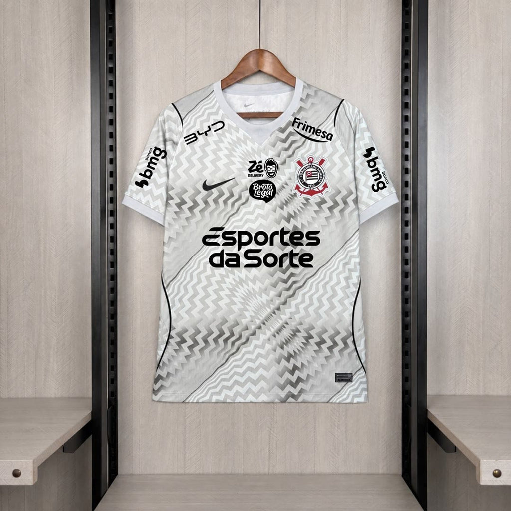Men's Corinthians 2026/27 Gray Goalkeeper Jersey All Sponsors S-4XL