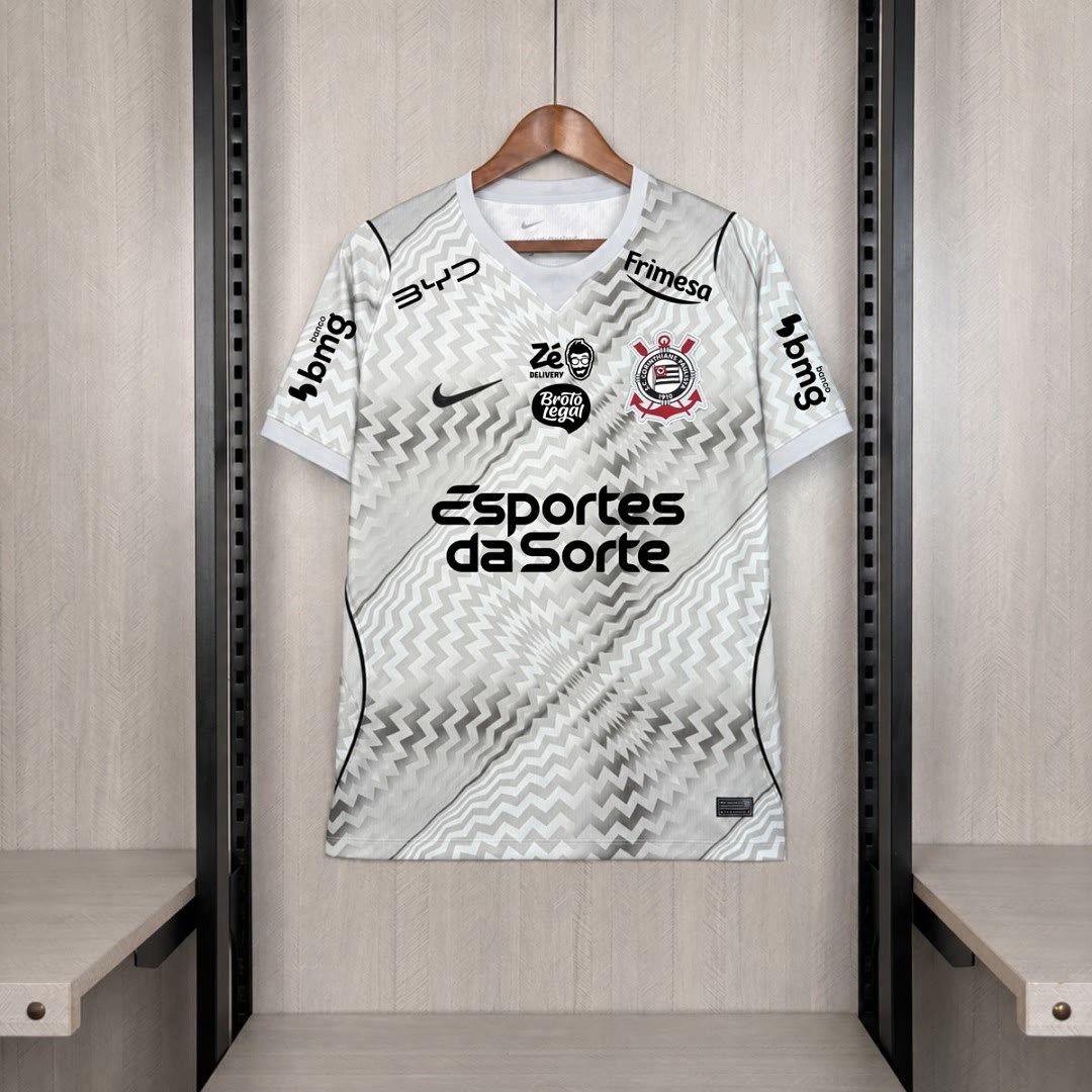 Men's Corinthians 2026/27 Gray Goalkeeper Jersey All Sponsors S-4XL