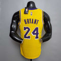 Bryant #24 Lakers Commemorative Edition Round neck yellow