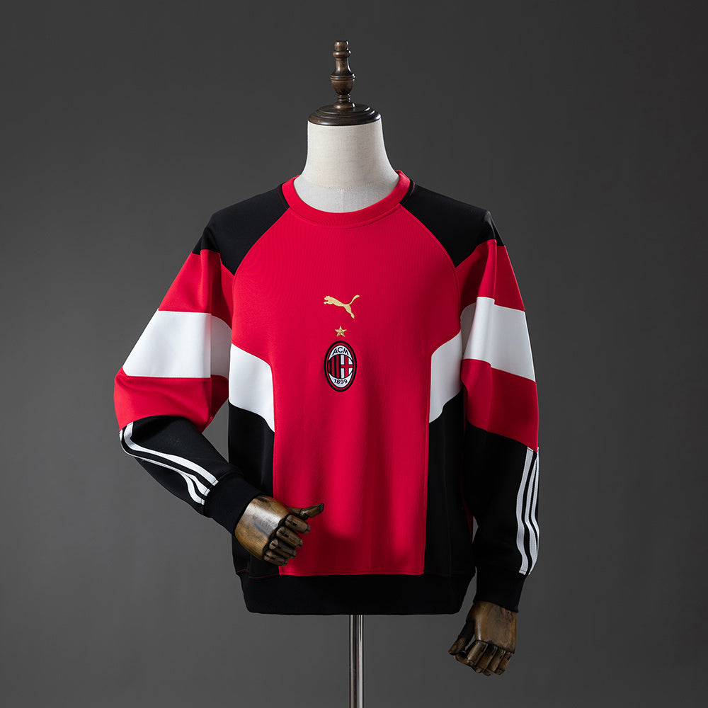 AC Milan 25/26 Long-sleeved Sweatshirt - Red M-4XL