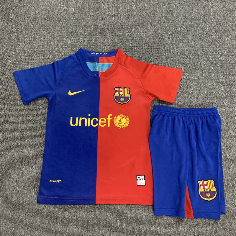 08-09 Barcelona home retro kid kit
