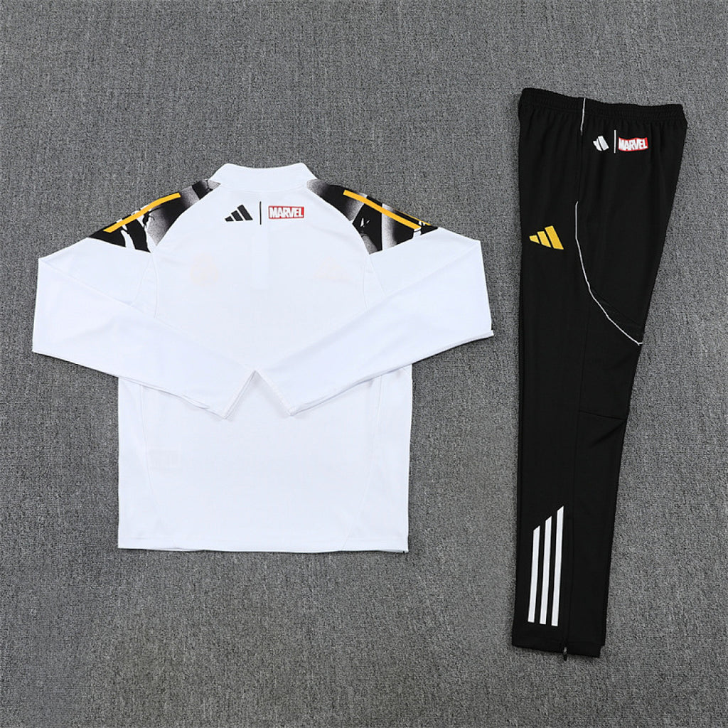 Real Madrid 2025/26 White training shirt half zip