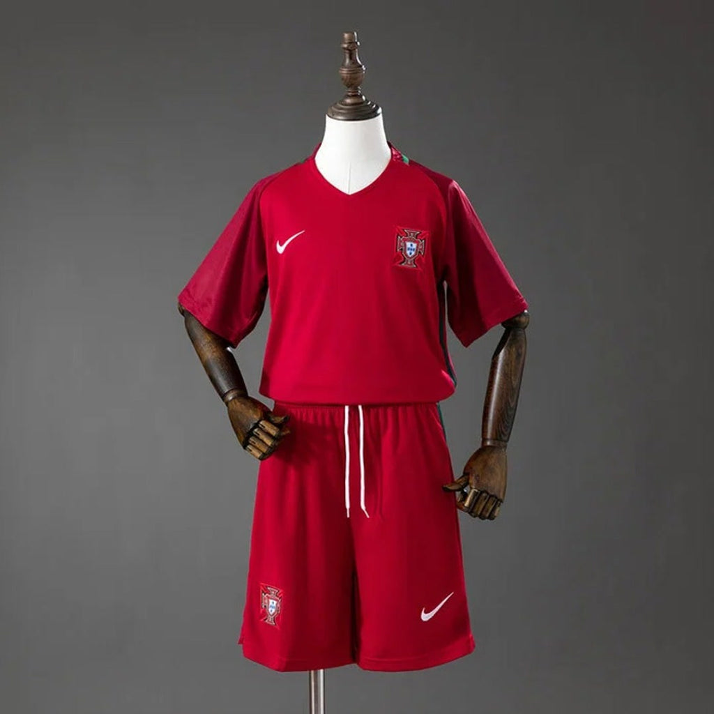 Retro Portugal 2016 home kids Soccer jersey