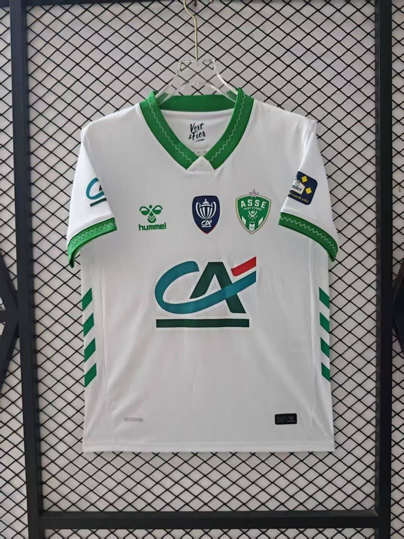 Saint-Etienne 2025/26 French Cup White Jersey S-4XL With Patches