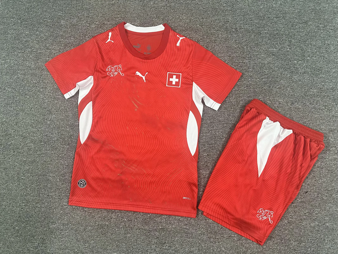 Kid Kit Switzerland 2026 Home Soccer Jersey Size 16-28