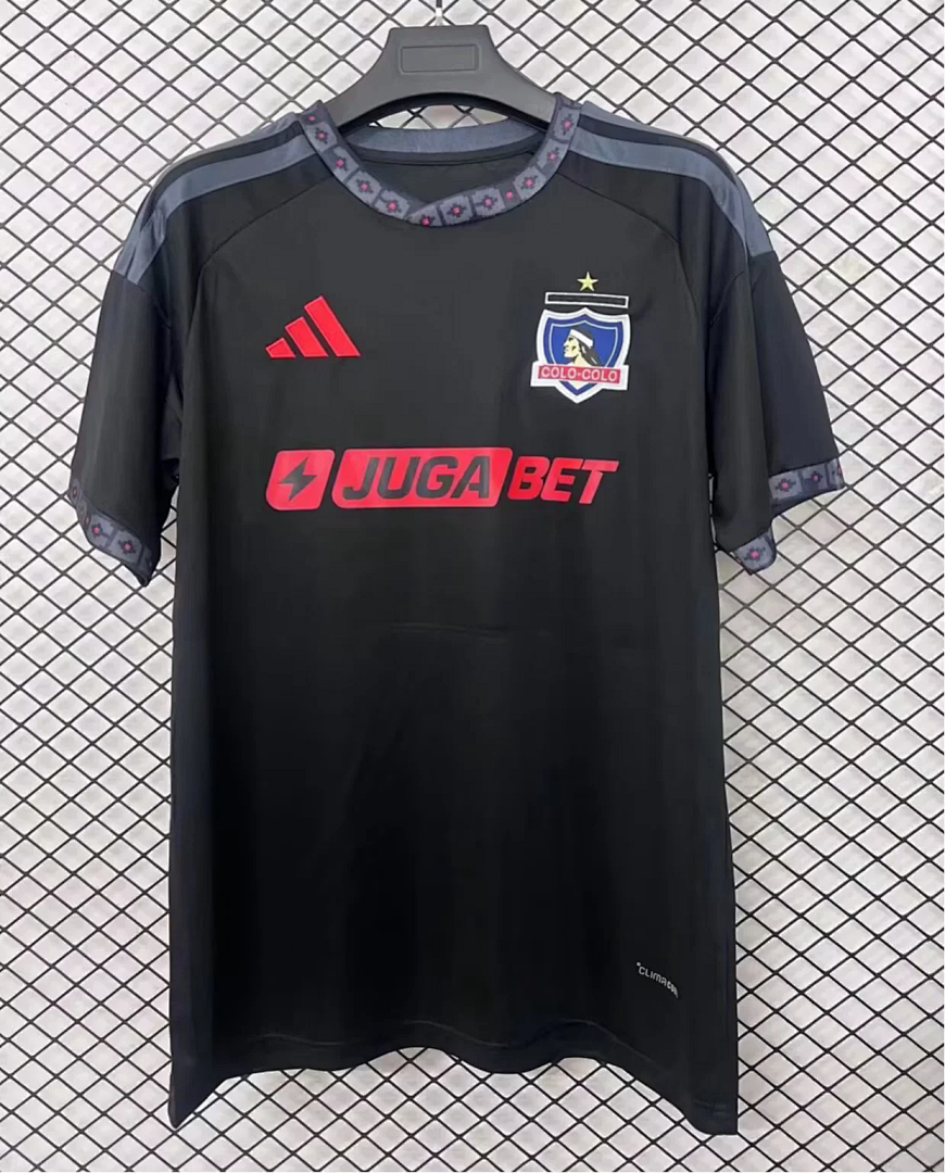 Colo Colo away black soccer jersey size S-4XL