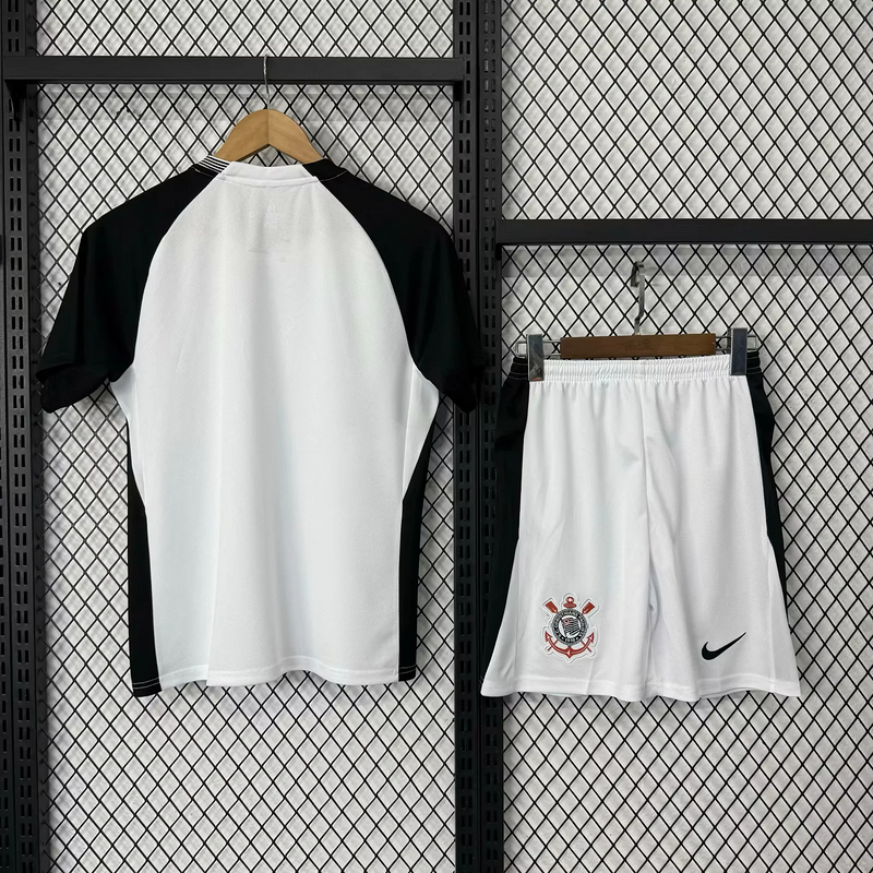 25-26 Corinthians home white kid kit