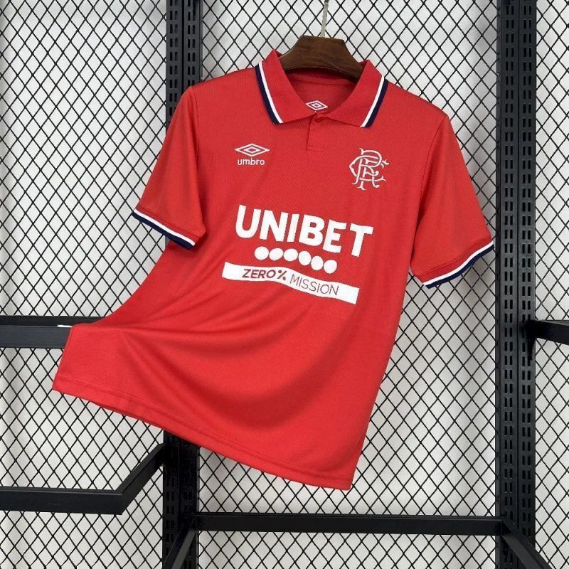 2025/26 Rangers Second Away Red Jersey S-XXL