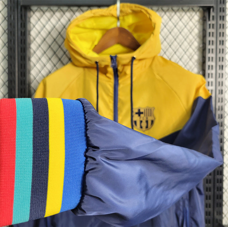 23-24 Windbreaker Barcelona Royal Blue Yellow