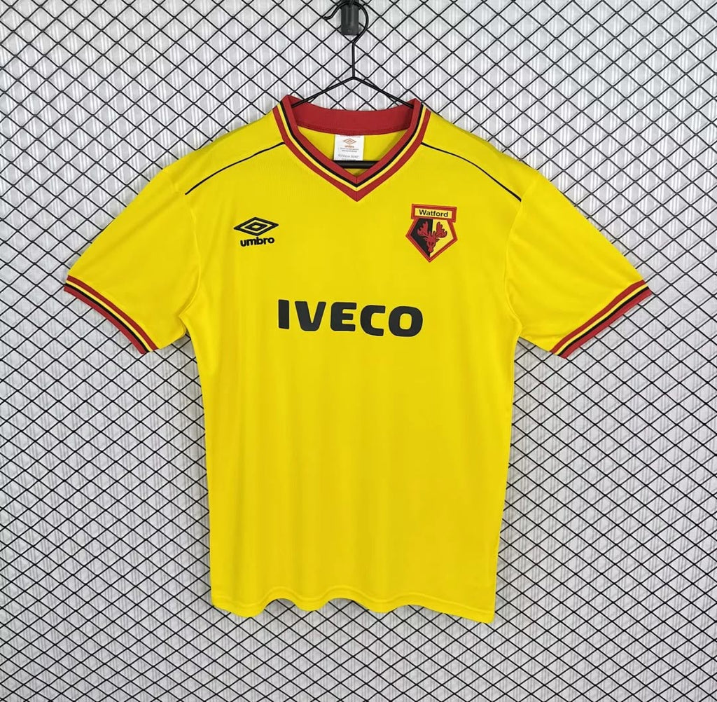 Retro 82-85 Watford home socer jersey size S-2XL