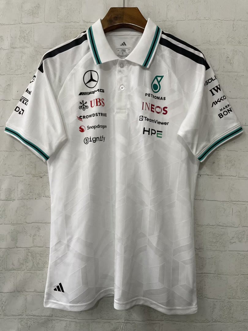 Mercedes 2026 White F1 polo S-5XL