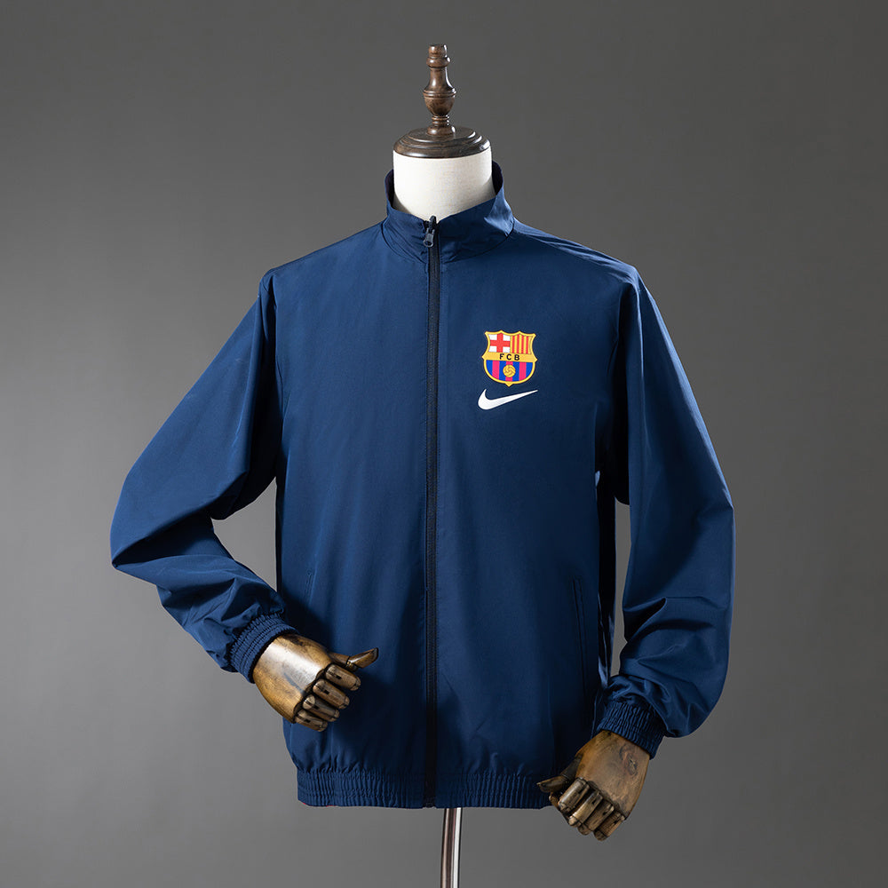Barcelona Reversible Jacket Windbreaker - Red &amp; Navy S-XXL