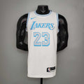 New Lakers James #23 Crew Neck Retro Limited Edition White