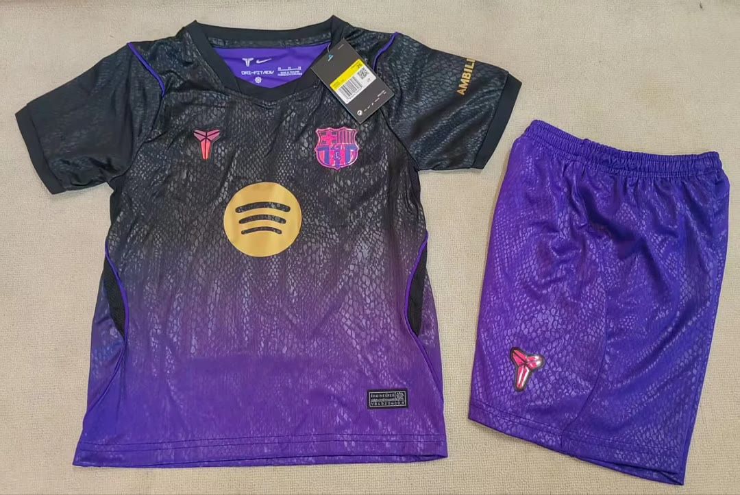 Kid Kit Barcelona 2026/27 Away Soccer Jersey Size 16-28