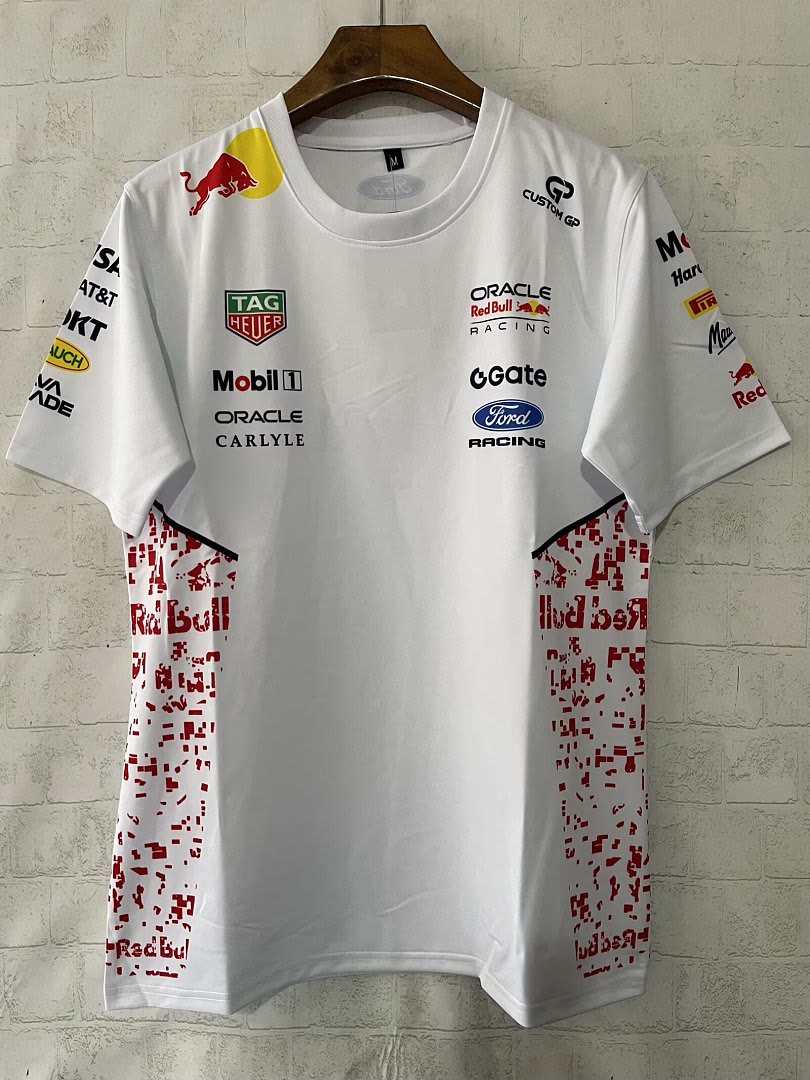 2026 Red Bull Racing F1 T-shirt White Jersey Size S-5XL