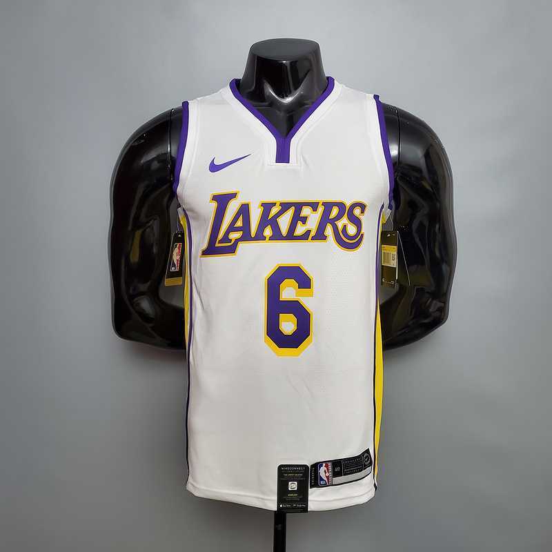 James #6 Lakers white