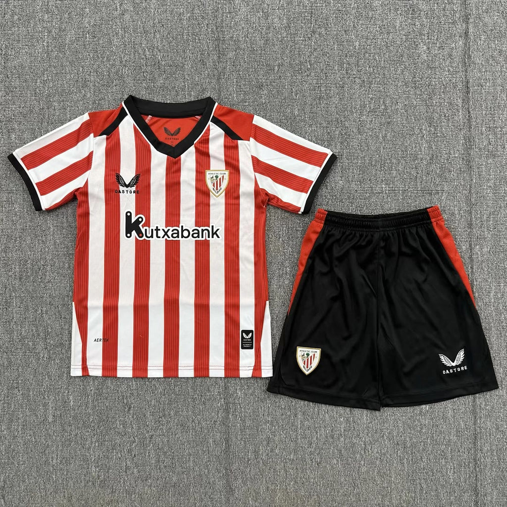Kids Kit Athletic Bilbao 2026/27 Home soccer jerseys Size 16-28