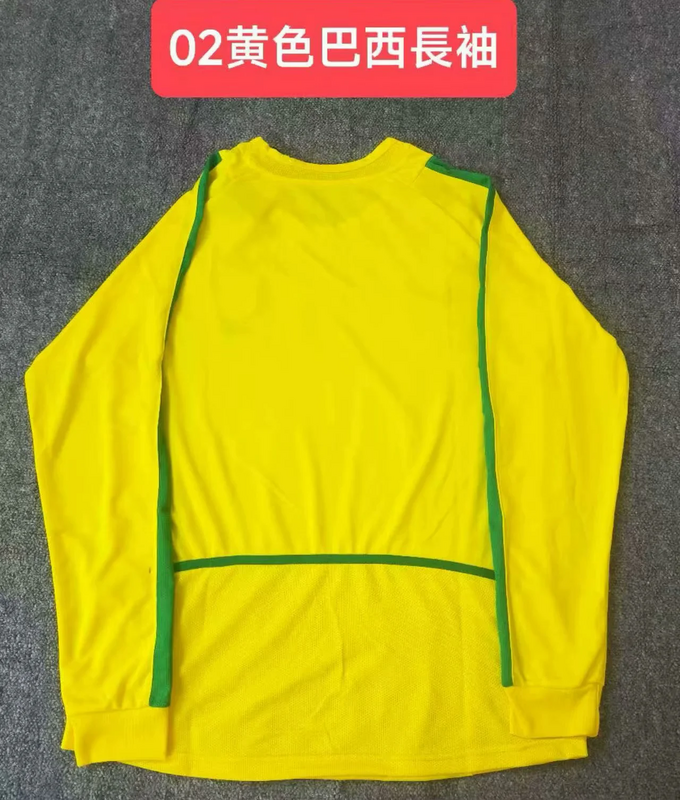 2002 Brazil home long sleeve retro jersey