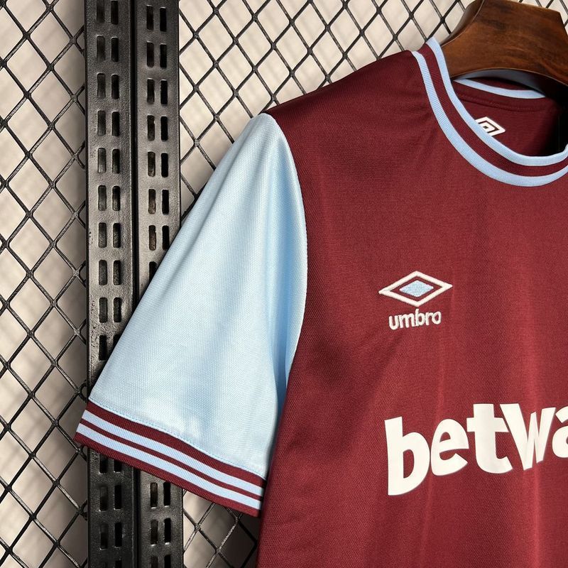 24-25 West ham home soccer jersey