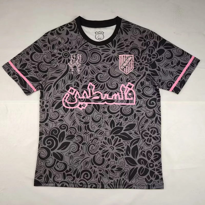 25-26 Palestino special version grey pink soccer jersey