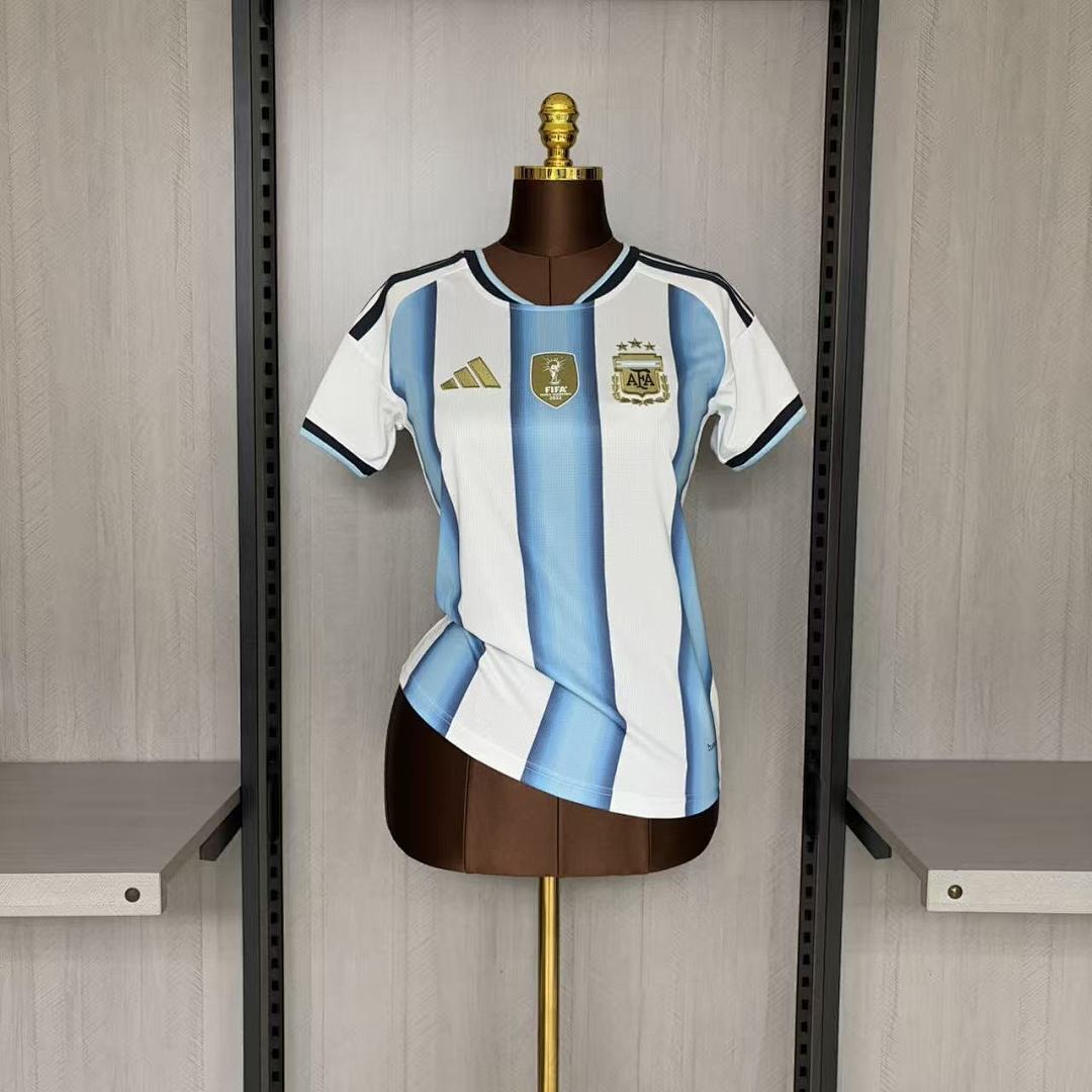 Woman Argentina 2026 World Cup Home soccer jersey size S-2XL
