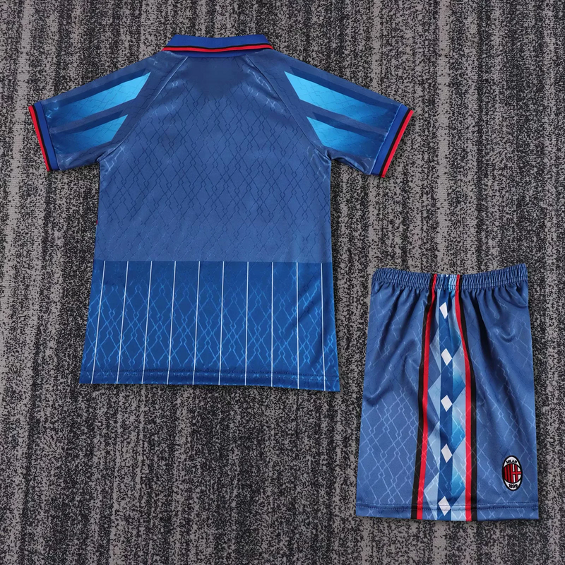 95-96 AC Milan blue retro kid kit