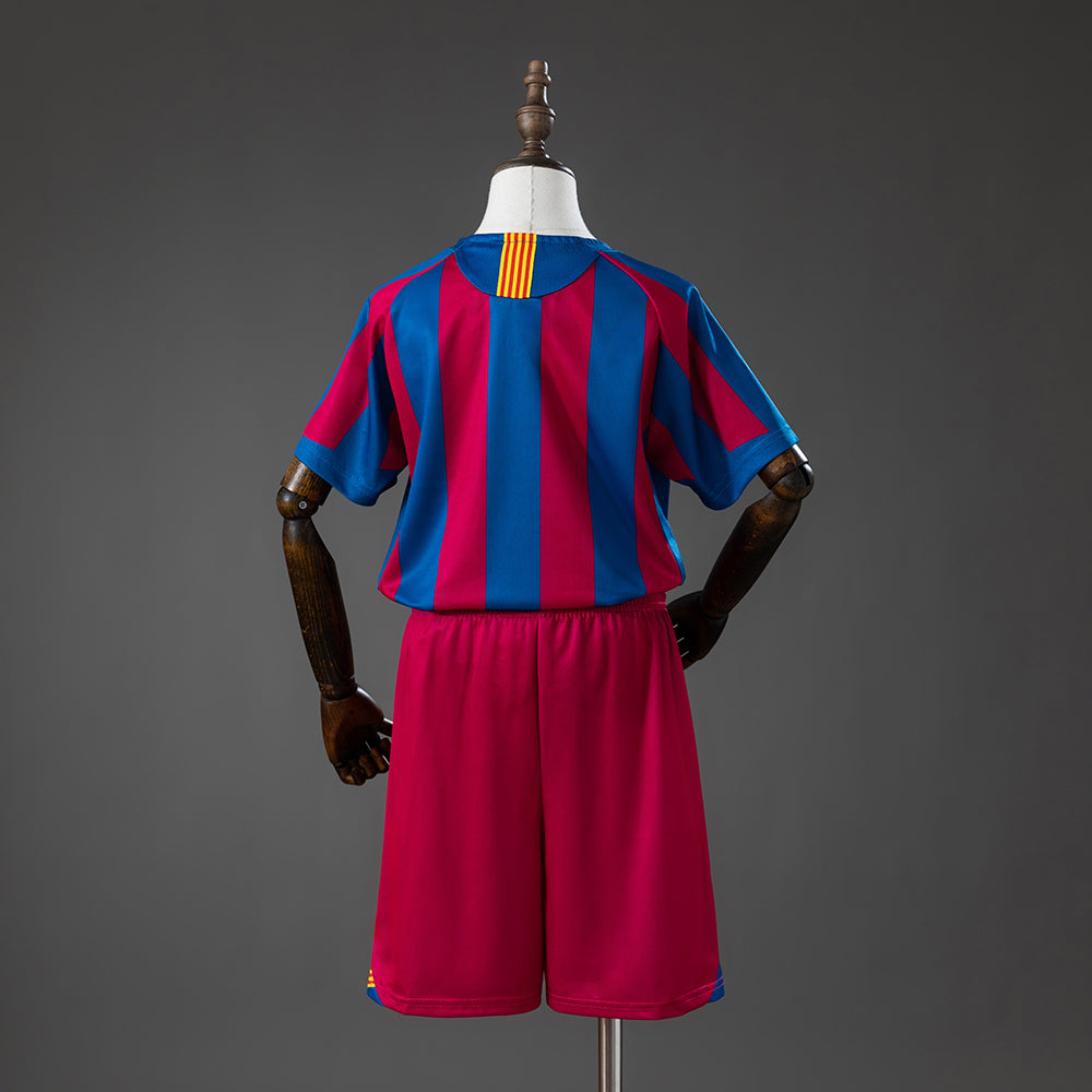 Barcelona 05/06 Home (League Edition) Retro Kids Kit Jersey SIZE 16-28