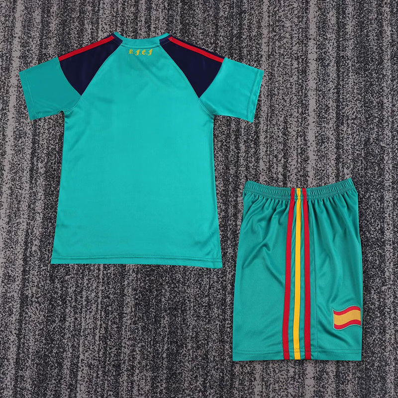2010 Spain blue goalkeeper retro kid kit