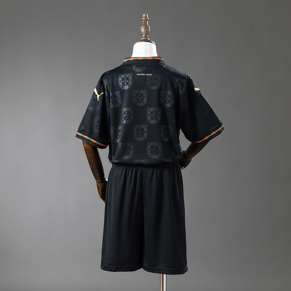 Portugal 2026 Black Kids Kit Jersey Size 16-28