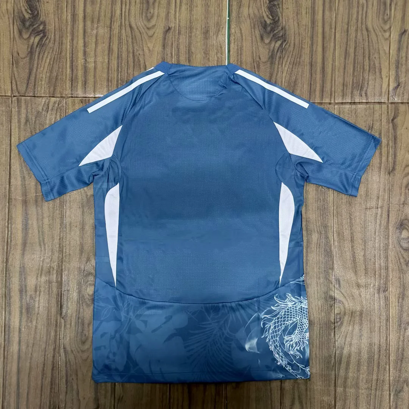 25-26 Real Madrid blue dragon soccer jersey