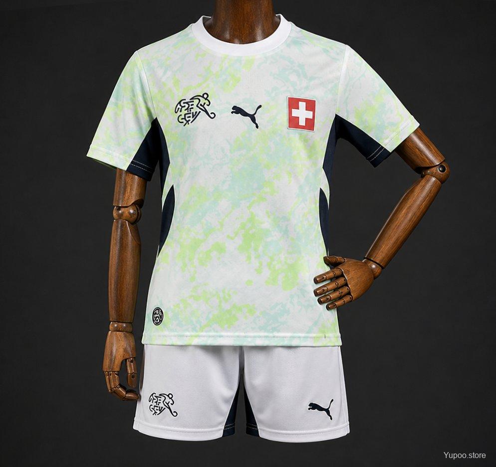 Kid Kit Switzerland 2026 Away Soccer Jersey Size 16-28