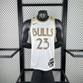 Season 2025 Chicago Bulls White No.23 Jordan NBA Jersey