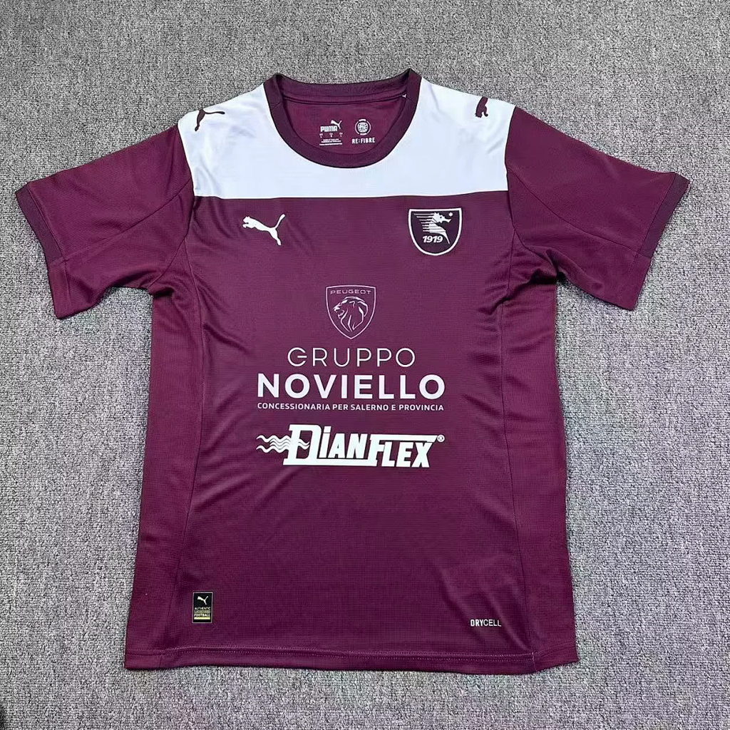 Salernitana 2025/26 home soccer jersey size S-2XL
