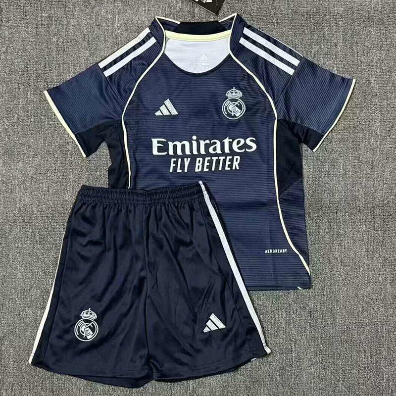 25-26 Real Madrid away blue kid kit