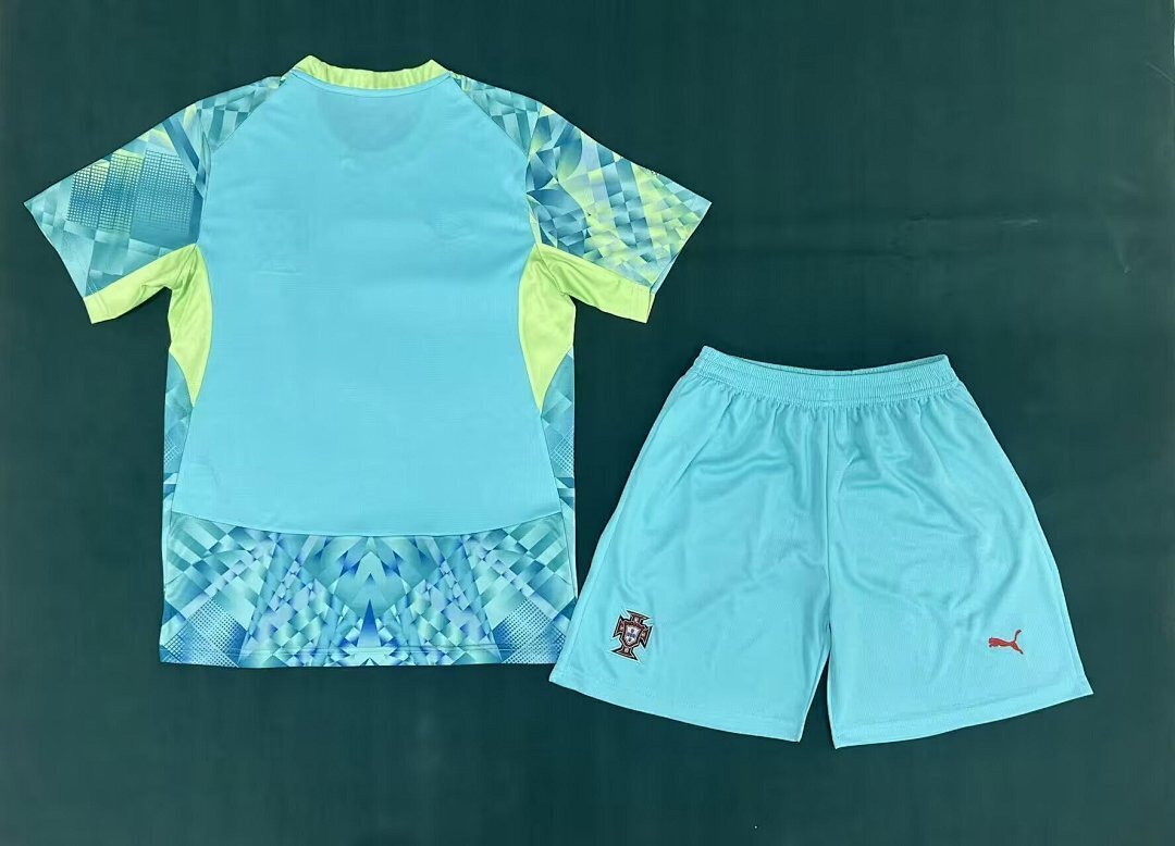 Portugal 2026 Blue Goalkeeper Soccer Uniform Size S-2XL