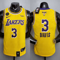 New DAVIS #3 Lakers Commemorative Edition Round neck yellow